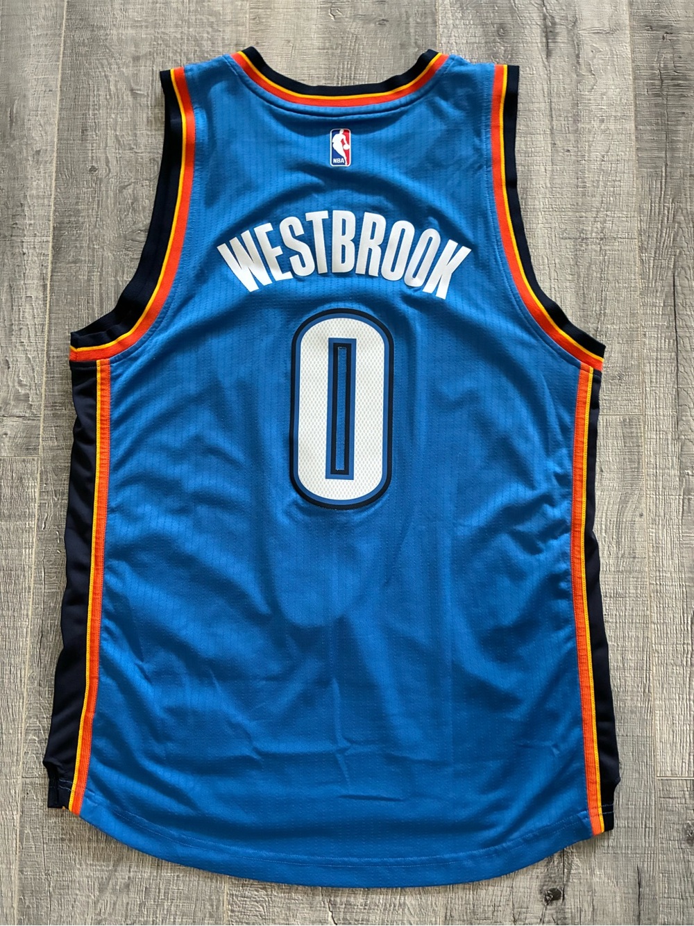 Russell Westbrook Oklahoma City Thunder Blue #0 Basketball Jersey